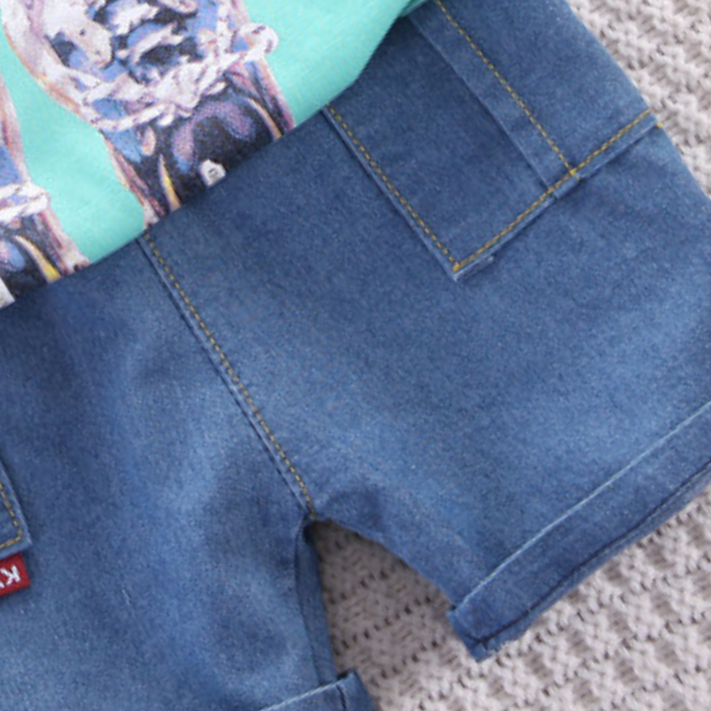 Elegant blue baby boy outfit with collar and shorts – Ju Ju Jam

