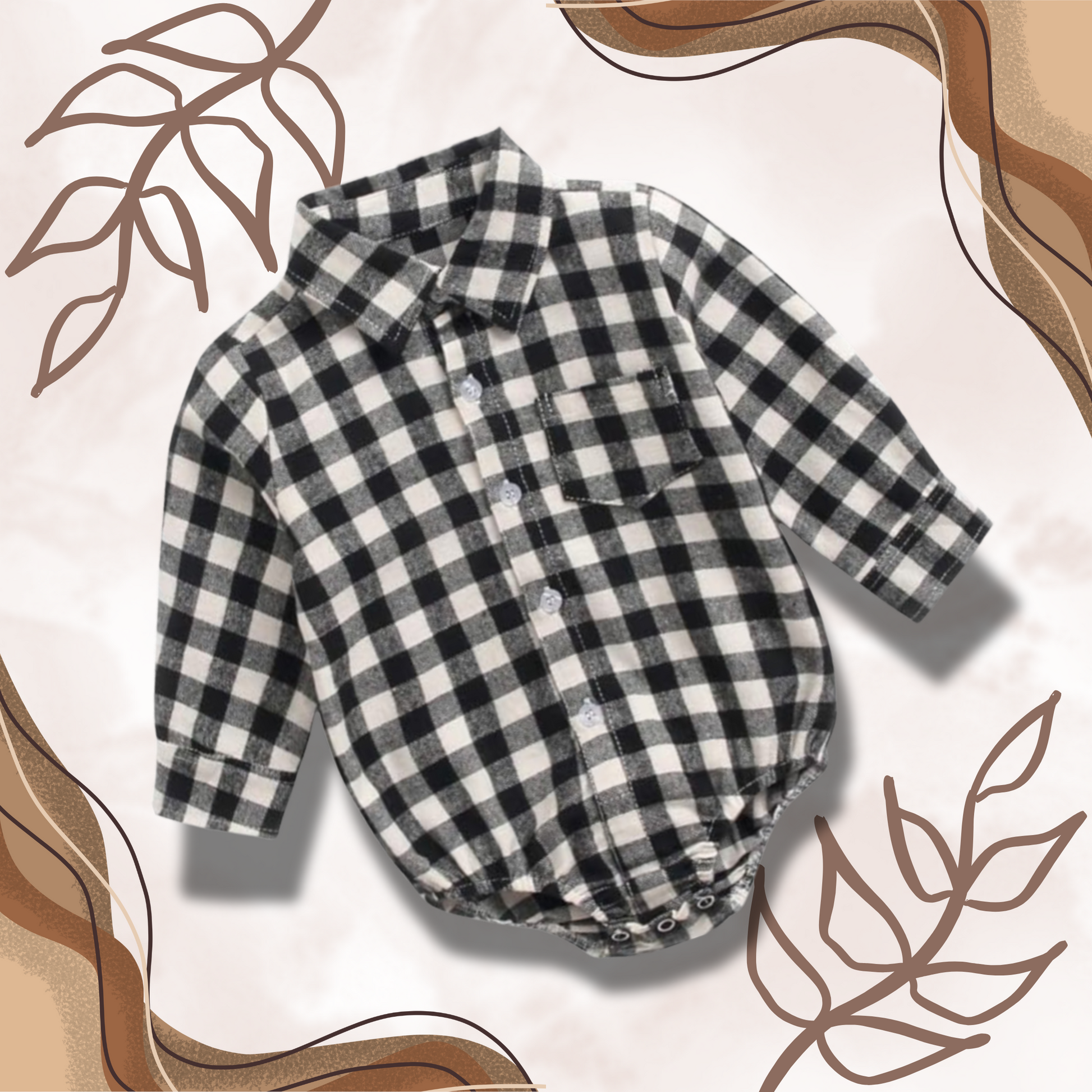 Baby boy wearing Classy Bold Striped Romper by Ju Ju Jam


