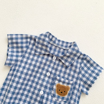 Ju Ju Jam Baby Romper: Stylish Checkered Design