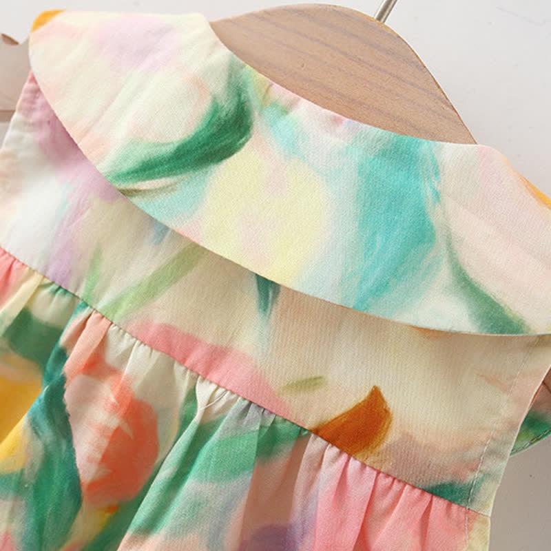 Little girls colourful flower print dress and sling purse – Ju Ju Jam

