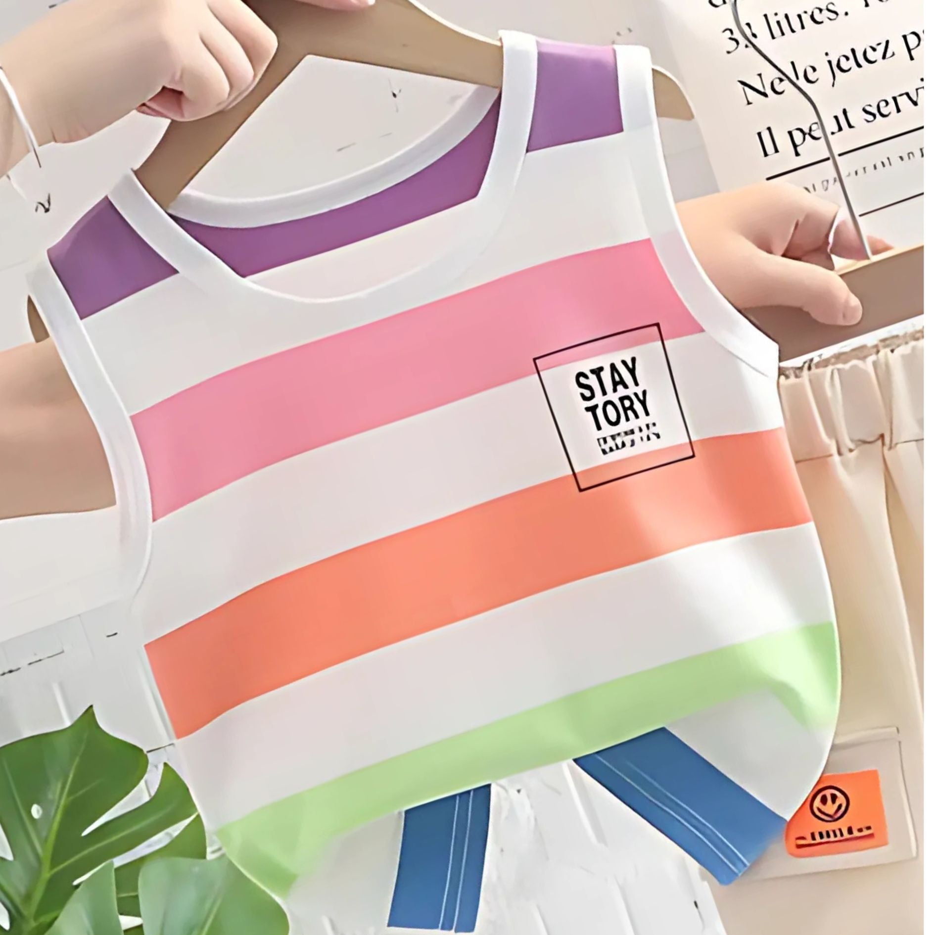 Lightweight boys summer set with colorful stripes – Ju Ju Jam

