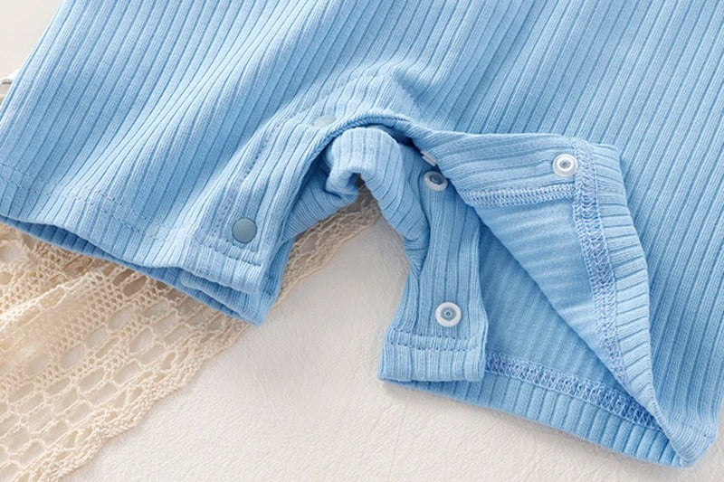 Soft and Comfy Blue Romper for Baby Boys and Girls - Ju Ju Jam