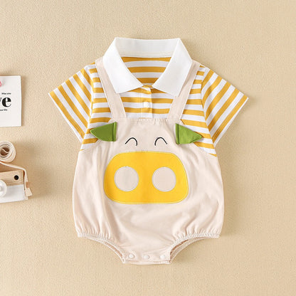 Baby in Coo Coo Cutie Romper by Ju Ju Jam – adorable and fun baby outfit

