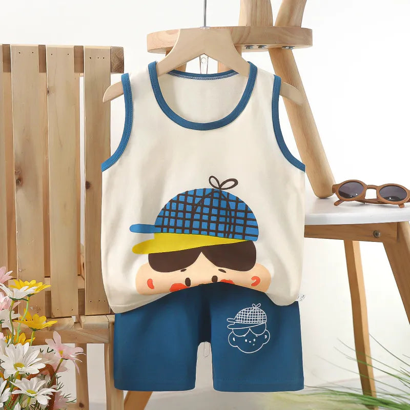 Cool Cap Boys Regular Set - Stylish outfit featuring a trendy cap and coordinating regular fit shirt and shorts, perfect for casual play and everyday wear, available at Ju Ju Jam.