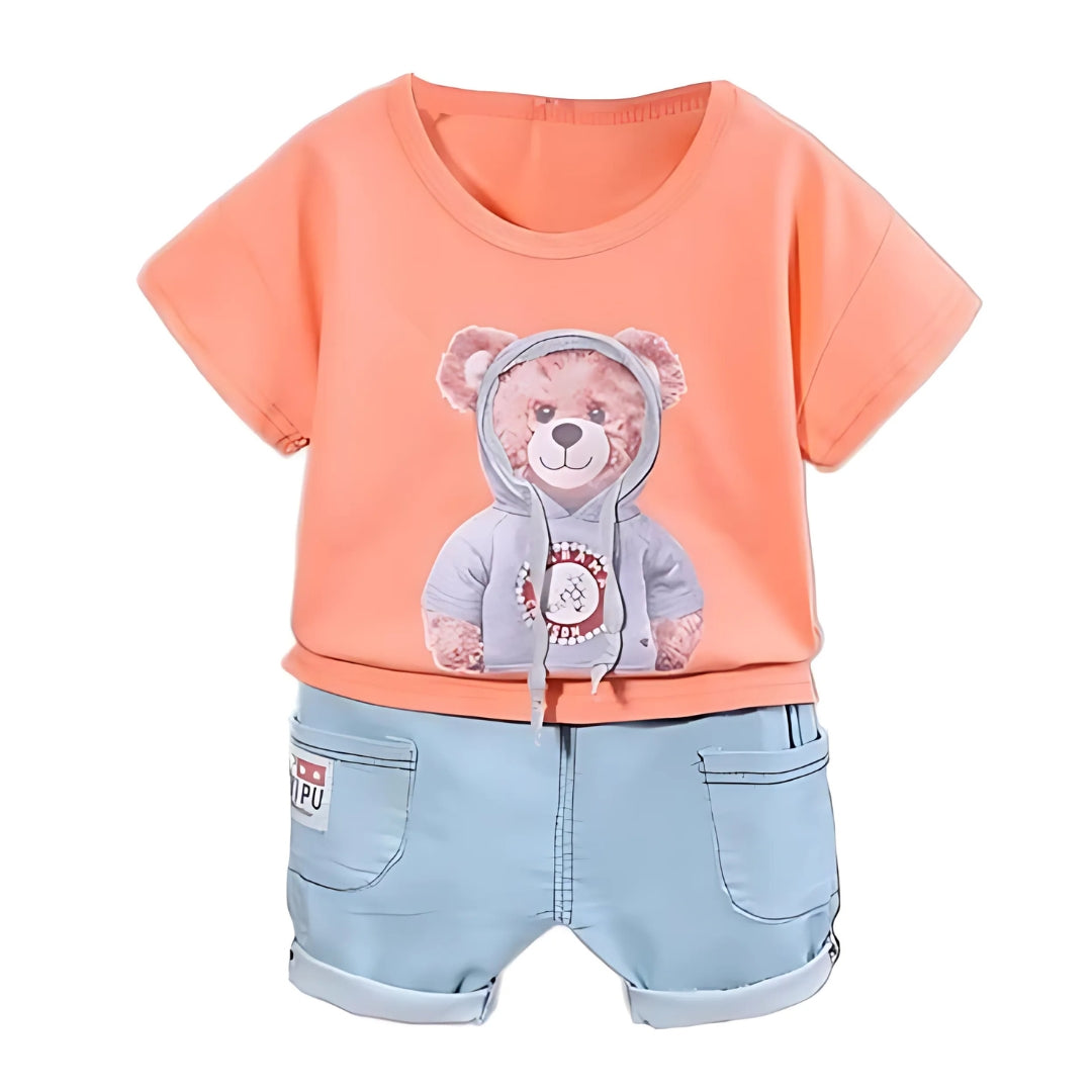 Trendy Cool Teddy boys set – Ju Ju Jam comfy outfit for baby and toddler boys

