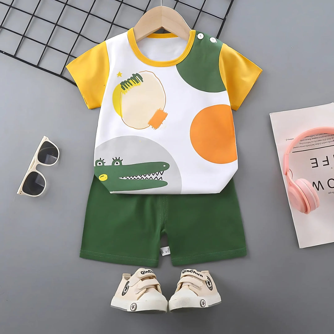 Ju Ju Jam Croc boys everyday outfit – comfy t-shirt and bottom set

