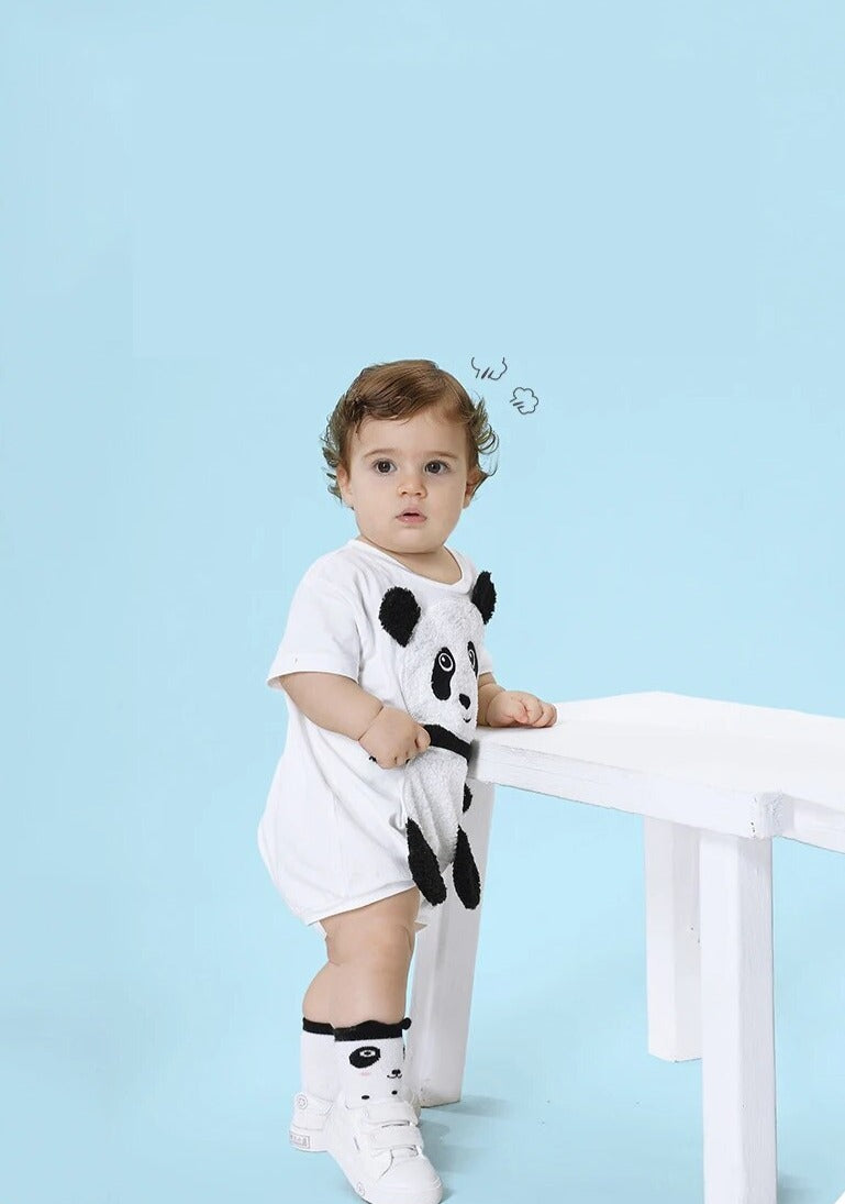 Ju Ju Jam Kids Apparel: Cute Panda Hugged Romper