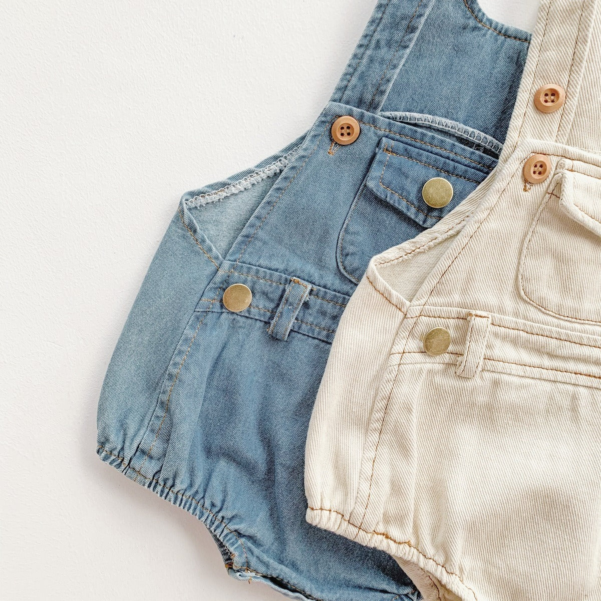 Denim baby romper and cap – fashionable and comfortable outfit for boys and girls from Ju Ju Jam.

