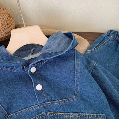 Casual denim baby sweatshirt and pants set – Ju Ju Jam kidswear

