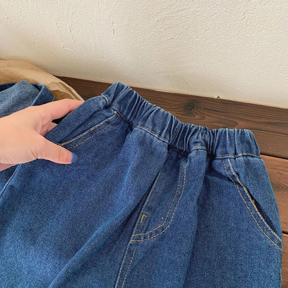 Comfy baby denim outfit with sweatshirt and trousers – Ju Ju Jam

