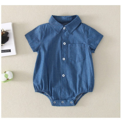 Ju Ju Jam baby romper – matching denim outfit for boys and girls

