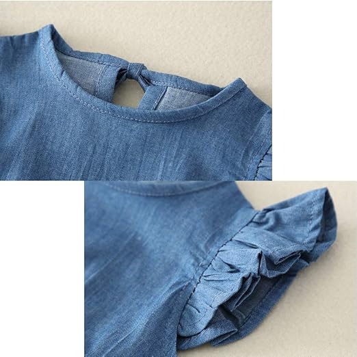 Boys and Girls Denim Romper by Ju Ju Jam - Coordinated denim romper for a trendy and casual look.