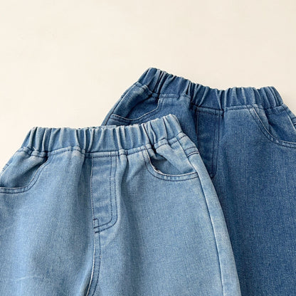 Classic all-denim outfit set for toddlers – Denim on Denim co-ord by Ju Ju Jam with button-