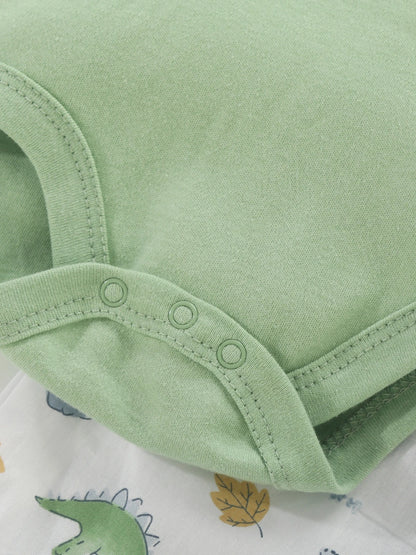 Three-piece dino-themed romper, shorts, and hat set for baby boys – Ju Ju Jam

