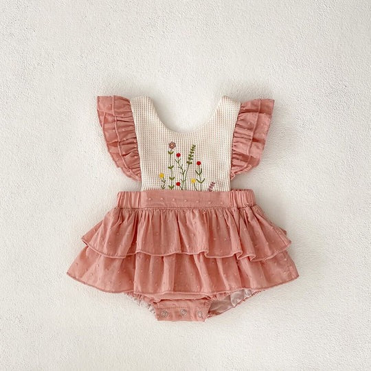 Ju Ju Jam Elina baby romper dress with soft ruffles – comfortable and stylish for baby girls