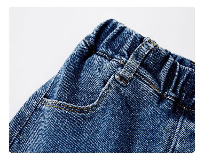Ju Ju Jam girls jeans with pretty embroidered hem – comfortable and chic denim style

