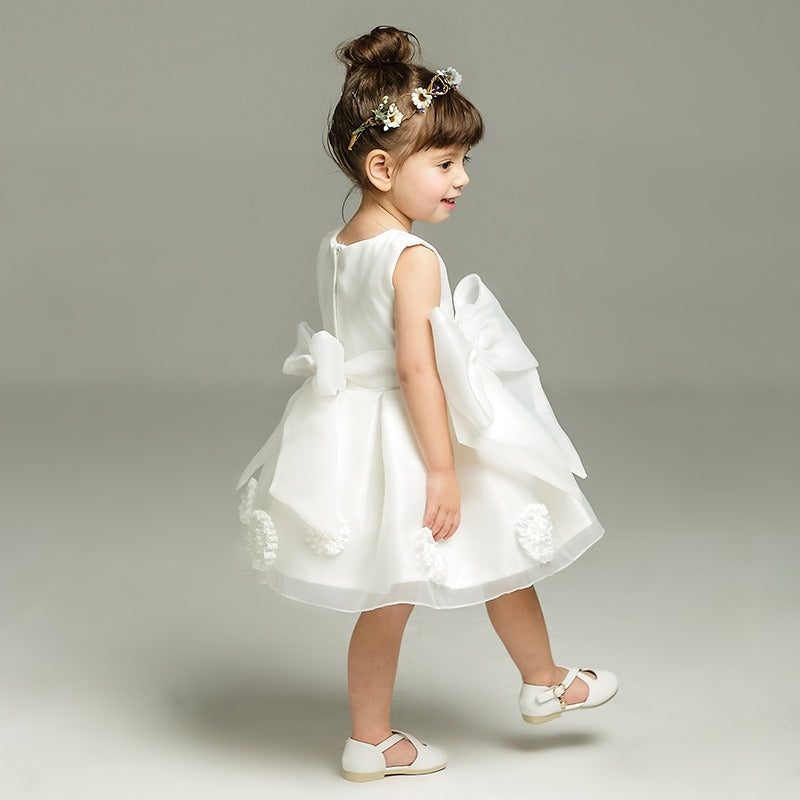 Baby girl wearing Evelyn Ball Gown Dress by Ju Ju Jam

