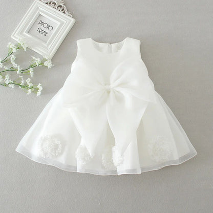 Ju Ju Jam formal baby dress with full skirt and bow detail

