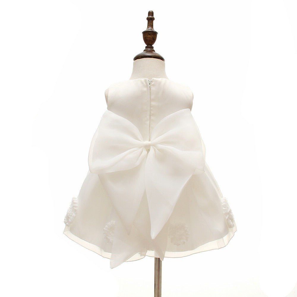 Ju Ju Jam baby ball gown with puffed sleeves and layered skirt

