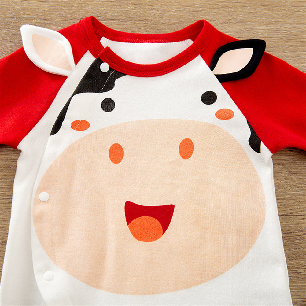 Baby romper with colorful farm animals print – Ju Ju Jam unisex outfit

