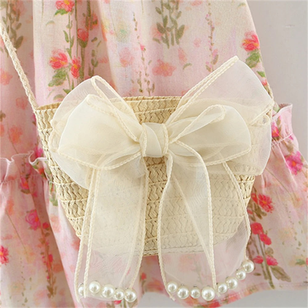 Charming floral dress for girls with cute sling bag – Ju Ju Jam fashion

