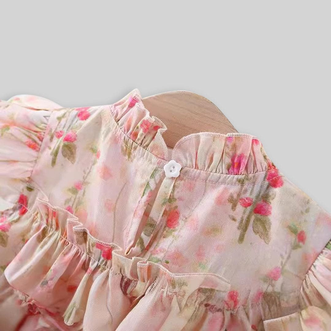 Colorful floral baby dress with small sling bag – Ju Ju Jam set

