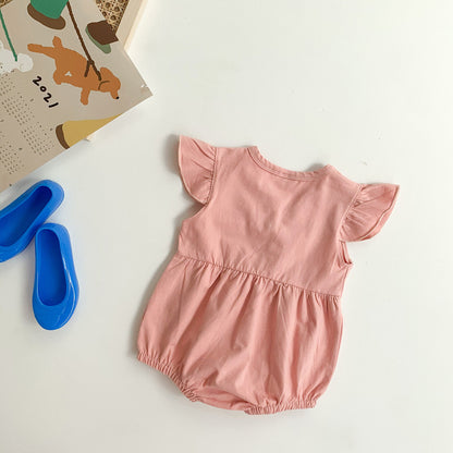 Ju Ju Jam Baby Girls Romper - Comfy and adorable romper with a vibrant flower print, ideal for everyday comfort and style.