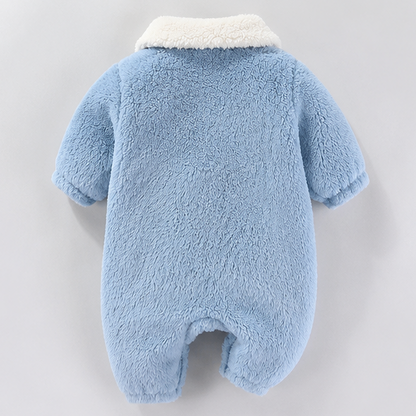 Soft Fluffy Teddy Baby Boys Girls Cozy Jumpsuit