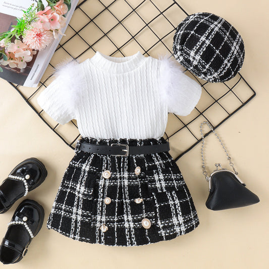 Fur & Flare Skirt Set for baby girls by Ju Ju Jam

