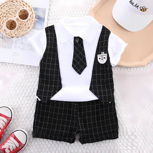 Gentleman boys party outfit set with tie – Ju Ju Jam kidswear

