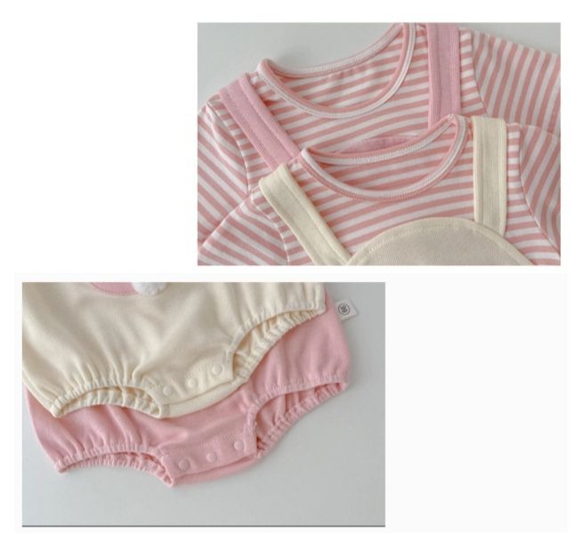 Plush bunny tail and ear detail on baby romper – Ju Ju Jam cute babywear

