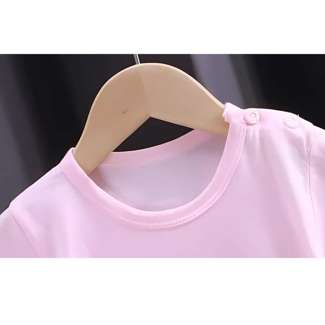 Ju Ju Jam girls lounge set featuring relaxed-fit t-shirt and matching shorts

