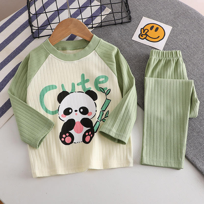 Ju Ju Jam's Cute Panda Baby Girls Pyjama Set, designed with charming panda details and a snug fit for bedtime comfort.