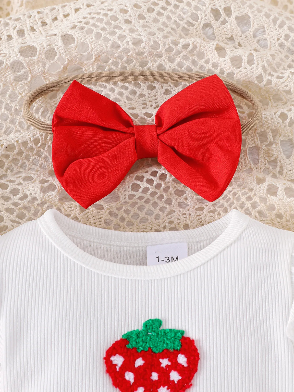 Kinsley Baby Girls Romper Skirt Set with Socks & Bow