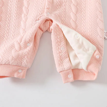 Ju Ju Jam Soft Cozy Delight romper for baby girls, a perfect blend of comfort, warmth, and style.