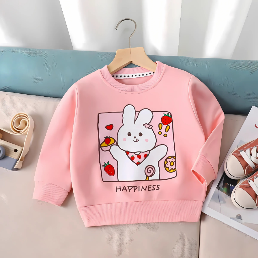 Happiness girls sweatshirt T-shirt by Ju Ju Jam – cozy and cheerful kidswear

