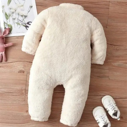 Ju Ju Jam baby romper with a mini bear design and matching cap, perfect for both boys and girls.