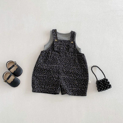 Zuri Wild Baby Girls Two Piece Dungaree Set