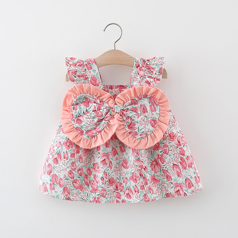 Elegant infinity bow dress for girls by Ju Ju Jam