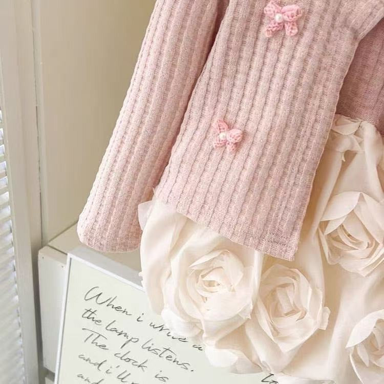 Adorable baby girl outfit with cardigan-style romper – Ju Ju Jam Iris Love

