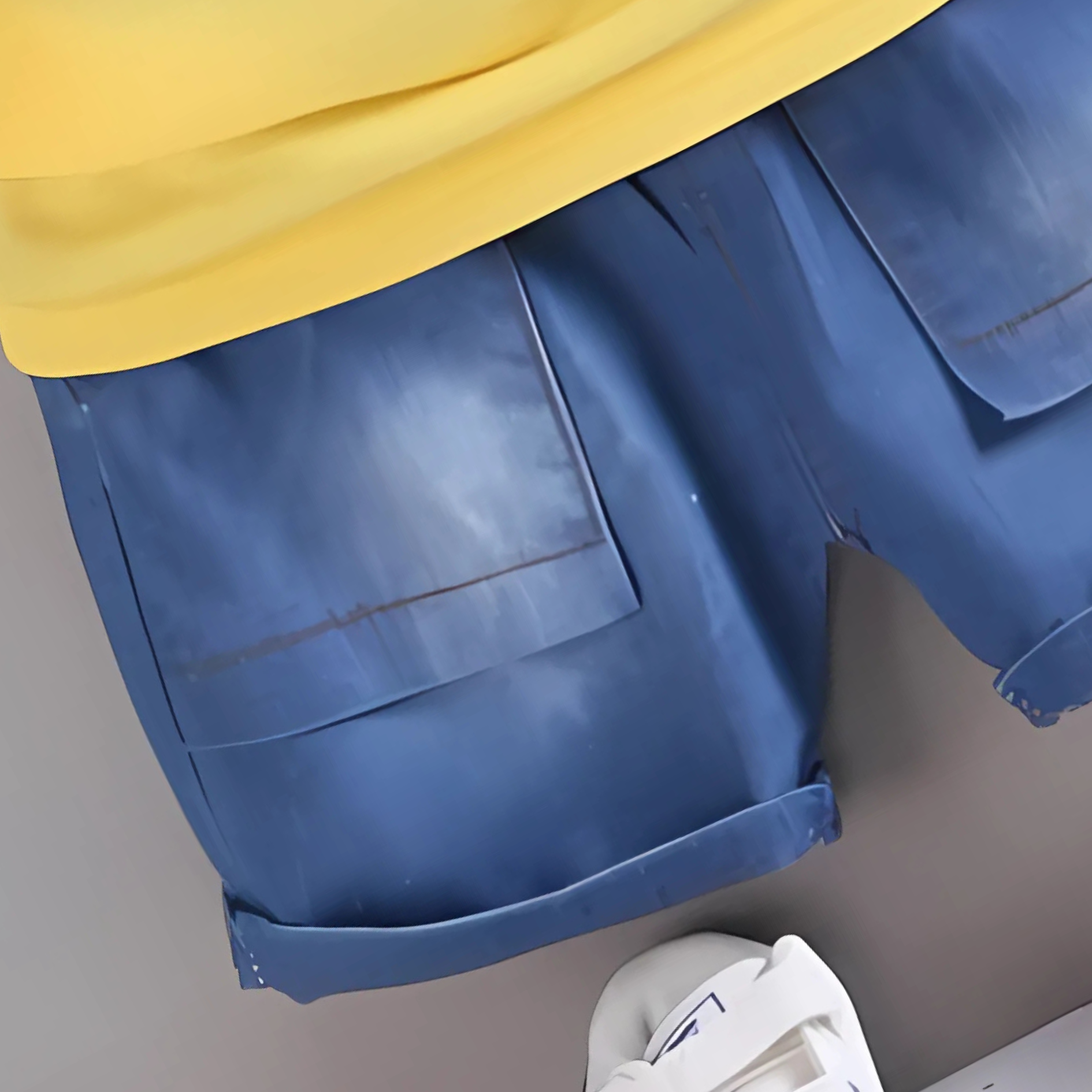 Ju Ju Jam toddler boys outfit – yellow giraffe t-shirt with matching shorts

