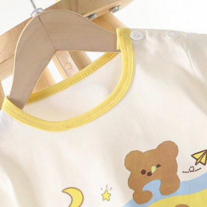 Comfy and cute Cuddle Time lounge outfit for baby girls by Ju Ju Jam

