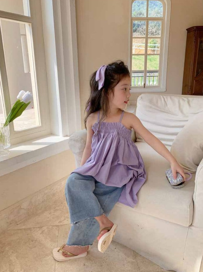 Lavender Simplicity Girls Dress - Soft lavender dress with a simple yet elegant design for baby girls, available at Ju Ju Jam