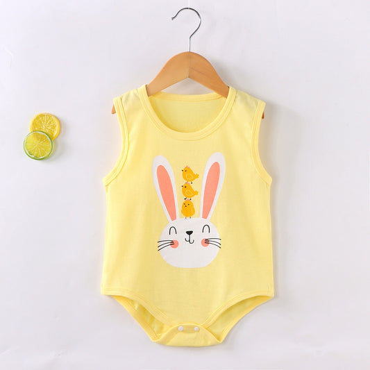 Baby in Little Bunny Romper by Ju Ju Jam – cute bunny-themed outfit

