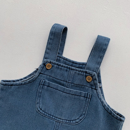 Denim baby jumpsuit set – Little Denim one-piece outfit by Ju Ju Jam for boys and girls.