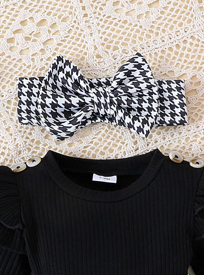 Elegant black romper dress set for baby girls – Ju Ju Jam Little Diva

