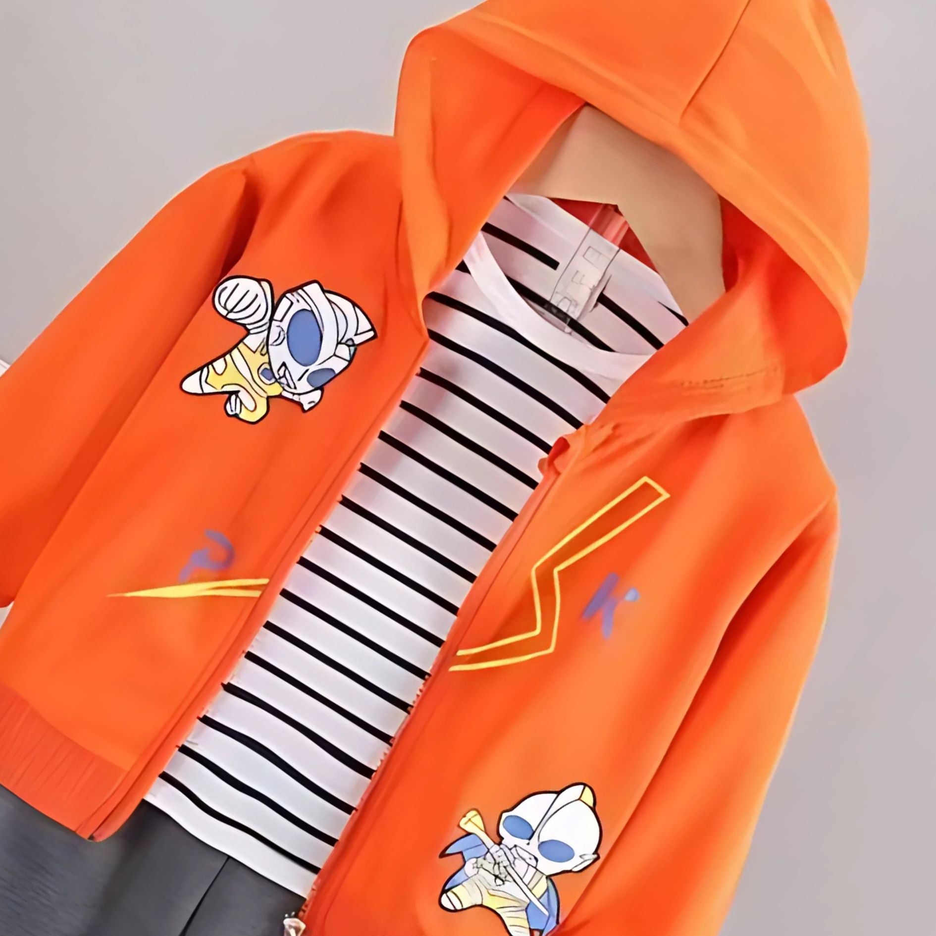 Ju Ju Jam baby clothing set with hoodie, top, and bottom – Little Explorer theme

