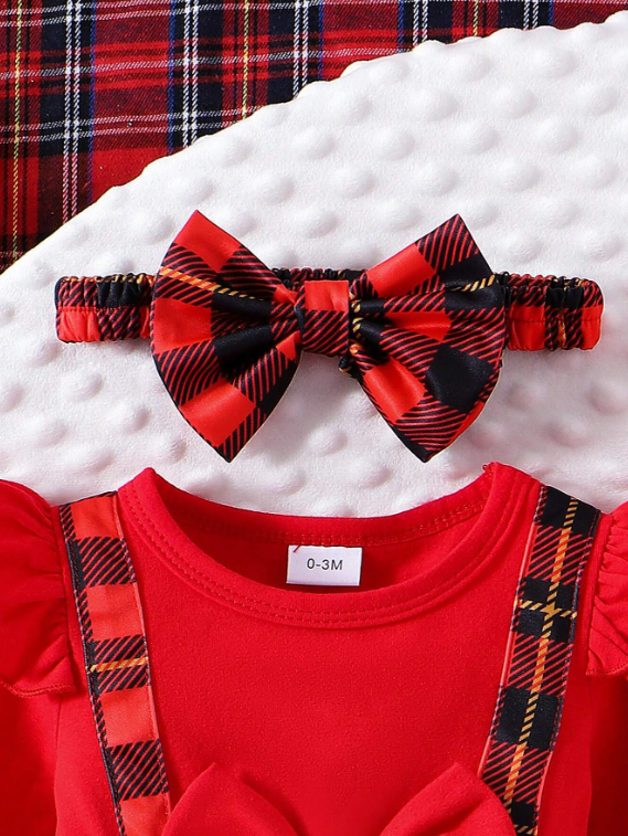 Ju Ju Jam Little Santa romper and hairband set – perfect Christmas dress for baby girls