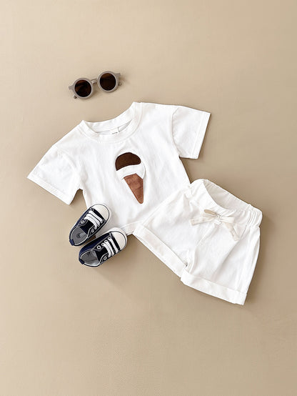 Comfortable and cute co-ord set for babies – Little Scoops outfit by Ju Ju Jam.