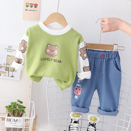 Lovely Bear Boys and Girls Sweat Suit Set by Ju Ju Jam